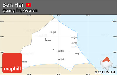 Classic Style Simple Map of Ben Hai, single color outside