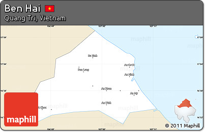 Classic Style Simple Map of Ben Hai, single color outside