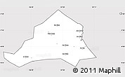 Silver Style Simple Map of Ben Hai, cropped outside