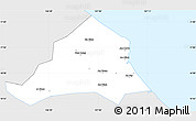 Silver Style Simple Map of Ben Hai, single color outside