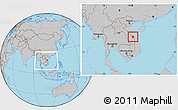 Gray Location Map of Quang Tri, within the entire country
