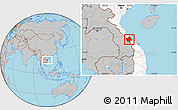 Gray Location Map of Quang Tri, highlighted country