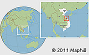 Savanna Style Location Map of Quang Tri, highlighted country, within the entire country