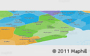 Political Shades Panoramic Map of Soc Trang