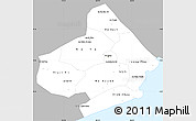 Gray Simple Map of Soc Trang, single color outside