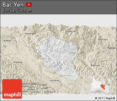 Classic Style 3D Map of Bac Yen