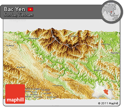 Physical 3D Map of Bac Yen