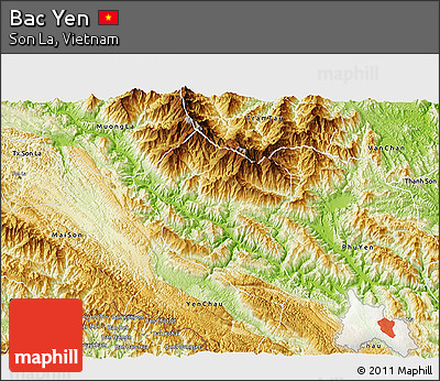 Physical 3D Map of Bac Yen