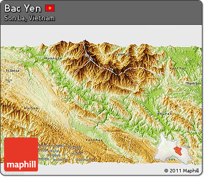 Physical 3D Map of Bac Yen