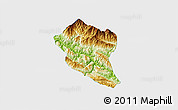 Physical 3D Map of Bac Yen, single color outside