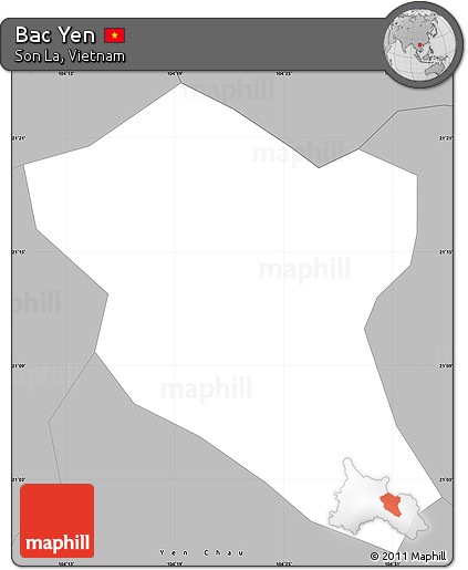 Gray Simple Map of Bac Yen