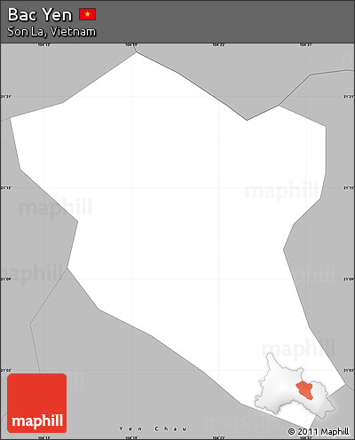 Gray Simple Map of Bac Yen