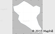 Gray Simple Map of Bac Yen, single color outside