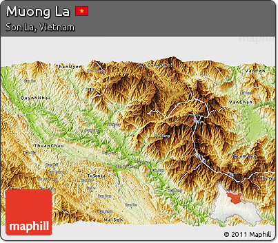 Physical 3D Map of Muong La