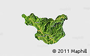 Satellite 3D Map of Muong La, single color outside