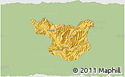 Savanna Style 3D Map of Muong La, single color outside