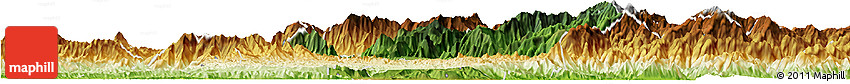 Satellite Horizon Map of Muong La, physical outside