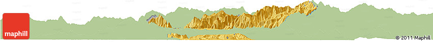 Savanna Style Horizon Map of Muong La, single color outside