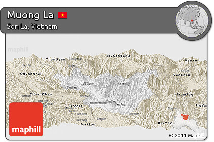 Classic Style Panoramic Map of Muong La