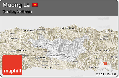 Classic Style Panoramic Map of Muong La
