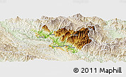 Physical Panoramic Map of Muong La, lighten