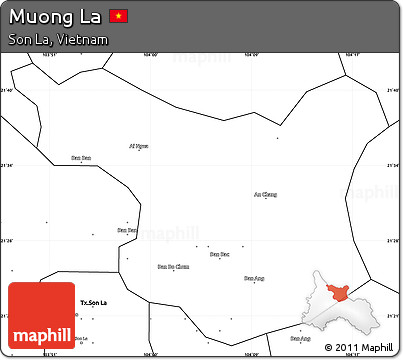 Blank Simple Map of Muong La