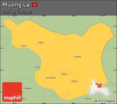 Savanna Style Simple Map of Muong La