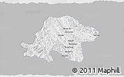 Gray 3D Map of Thuan Chau, single color outside