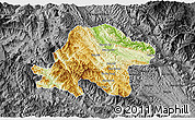 Physical 3D Map of Thuan Chau, darken, desaturated