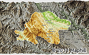 Physical 3D Map of Thuan Chau, darken, semi-desaturated
