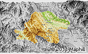 Physical 3D Map of Thuan Chau, desaturated