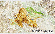 Physical 3D Map of Thuan Chau, lighten