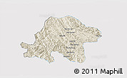 Shaded Relief 3D Map of Thuan Chau, single color outside