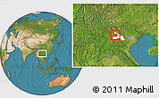 Satellite Location Map of Thuan Chau, highlighted parent region