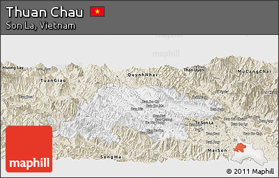 Classic Style Panoramic Map of Thuan Chau