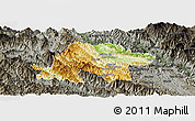 Physical Panoramic Map of Thuan Chau, darken, semi-desaturated