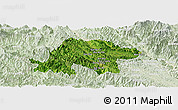 Satellite Panoramic Map of Thuan Chau, lighten