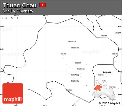 Blank Simple Map of Thuan Chau