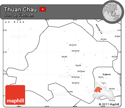Blank Simple Map of Thuan Chau