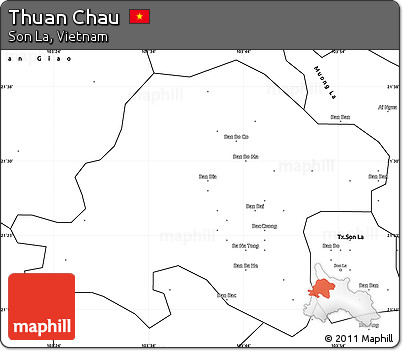 Blank Simple Map of Thuan Chau