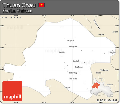 Classic Style Simple Map of Thuan Chau