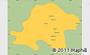 Savanna Style Simple Map of Thuan Chau, single color outside