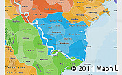 Political Shades Map of Thai Binh