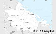 Silver Style Simple Map of Thua Thien-Hue