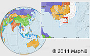 Political Location Map of Cho Gao, highlighted country