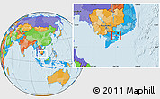 Political Location Map of Cho Gao