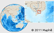 Shaded Relief Location Map of Cho Gao, highlighted parent region