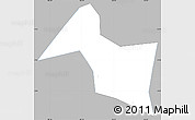 Gray Simple Map of Cho Gao, single color outside