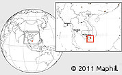 Blank Location Map of Go Cong Tay, within the entire country