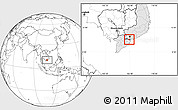 Blank Location Map of Go Cong Tay, highlighted country, highlighted parent region